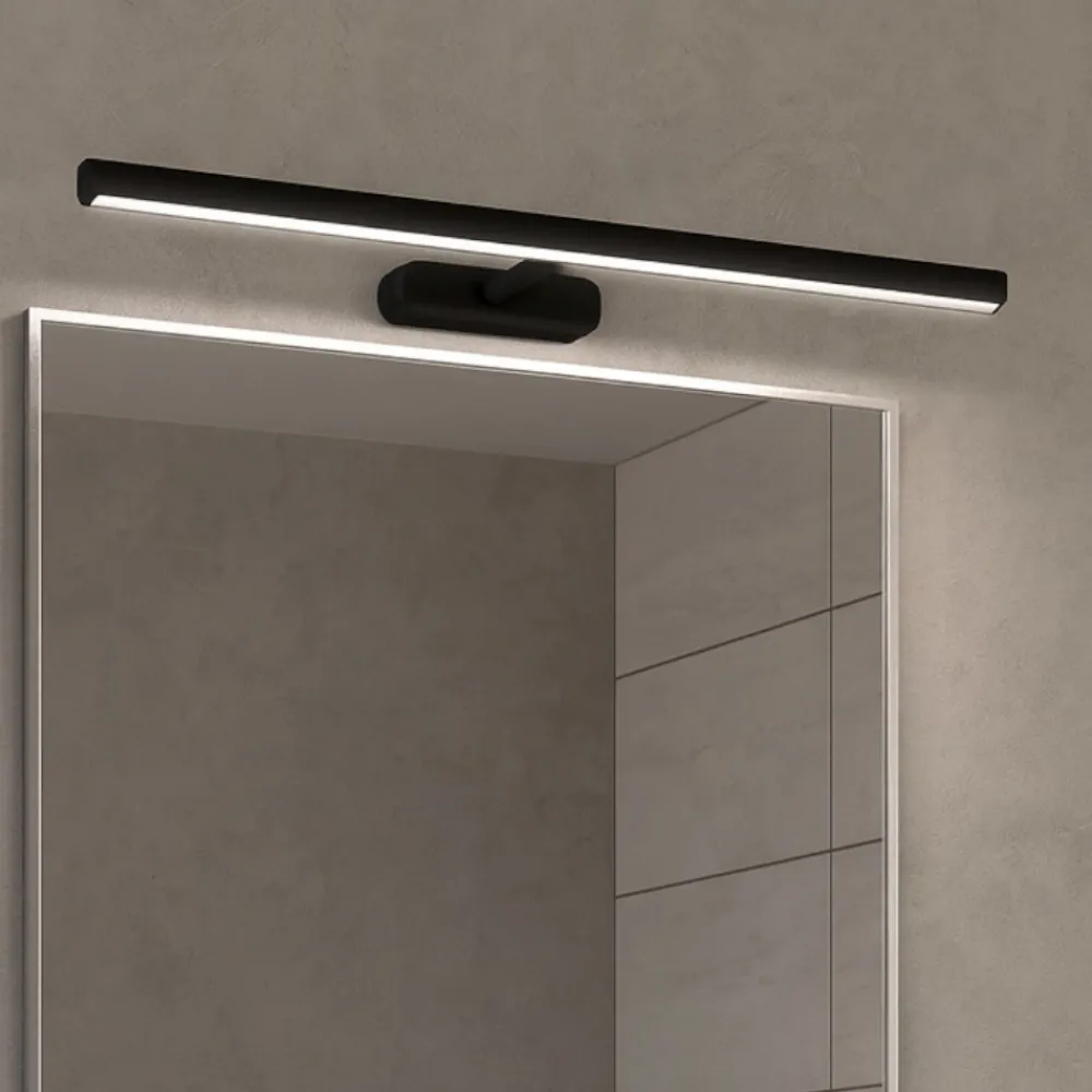 Applique Da Bagno-Linea Light Straight applique specchio da bagno nero ip40 led 2700k