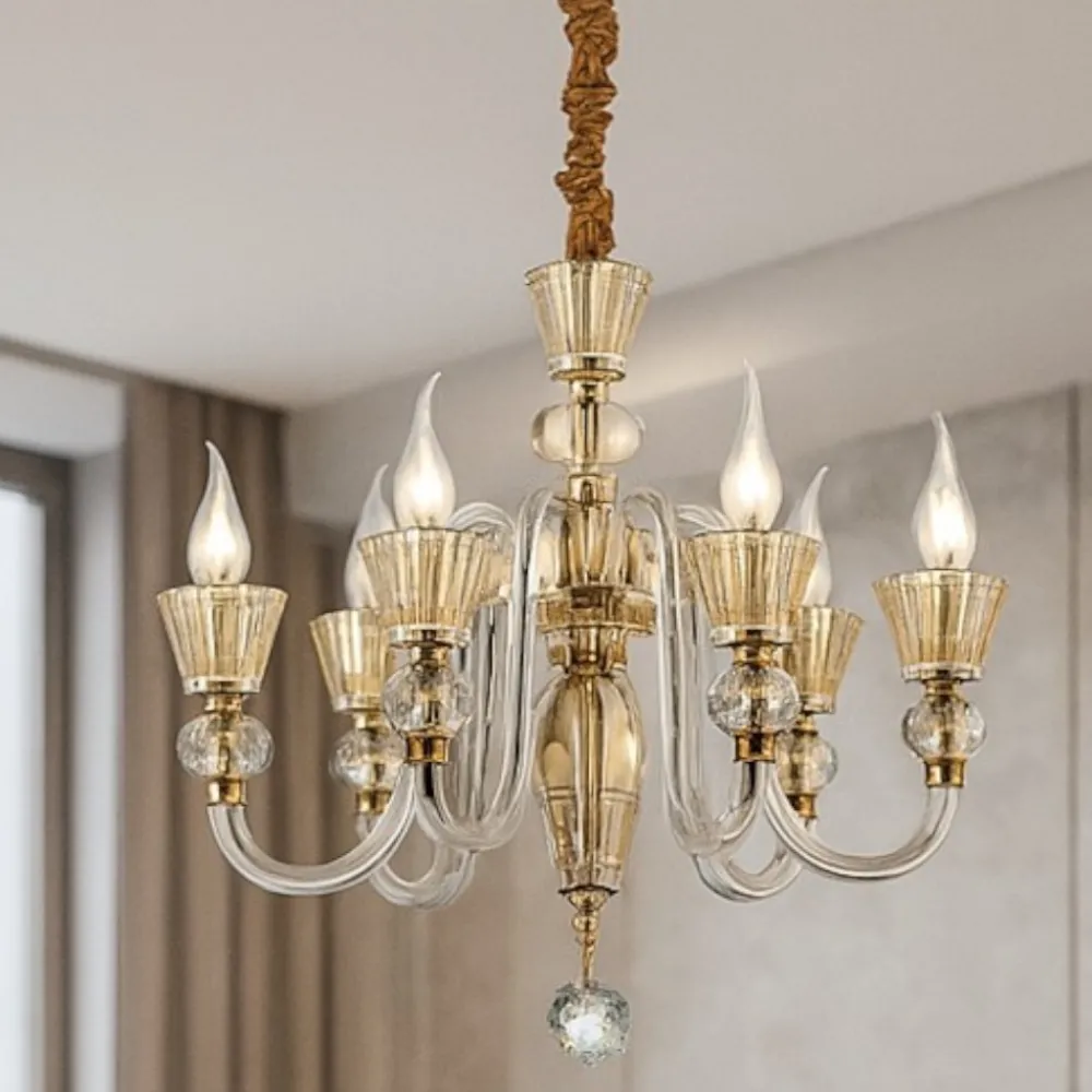 Lampadari Moderni-Ideal Lux Strauss sp6 lampadario di cristallo 5 bracci trasparenti