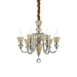 Lampadari Moderni-Ideal Lux Strauss sp6 lampadario di cristallo 5 bracci trasparenti
