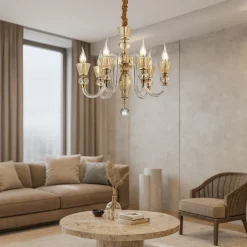 Lampadari Moderni-Ideal Lux Strauss sp6 lampadario di cristallo 5 bracci trasparenti