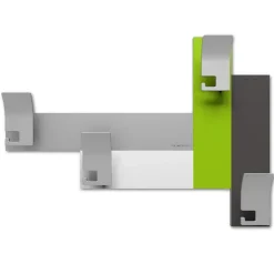 Appendiabiti Da Parete-Selezionato da Mazzolaluce Stripes 80 appendiabiti a muro moderno verde mela bianco grigio