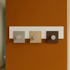Appendiabiti Da Parete-Selezionato da Mazzolaluce Stripes appendi panni 3 ganci da muro rovere decappato