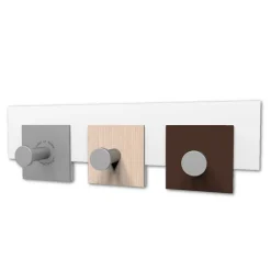Appendiabiti Da Parete-Selezionato da Mazzolaluce Stripes appendi panni 3 ganci da muro rovere decappato