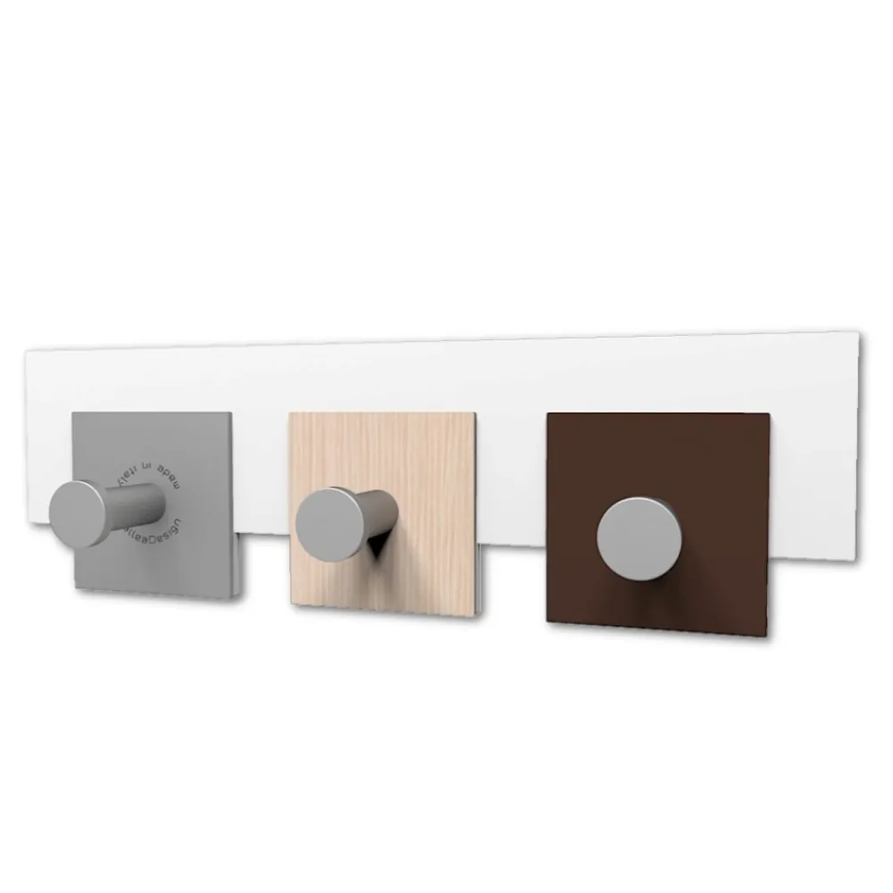 Appendiabiti Da Parete-Selezionato da Mazzolaluce Stripes appendi panni 3 ganci da muro rovere decappato