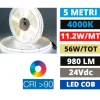 Strisce Led-Selezionato da Mazzolaluce Strip led cob 11,2w-mt 4000k 24vdc bobina 5mt cri90