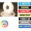 Strisce Led-Selezionato da Mazzolaluce Strip led per esterni 230vac 12w-mt 3000k bobina 5mt cri80 ip65