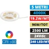 Strisce Led-Gea Luce Striscia bobina 5mt 19,2w-mt 4000k 24v cri90