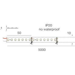 Strisce Led-Gea Luce Striscia led bobina 5 mt 18w-mt 4000k 24v