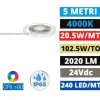 Strisce Led-Ideal Lux Striscia led da esterno 19,2w-mt 4000k cri90 ip65 bobina 5mt