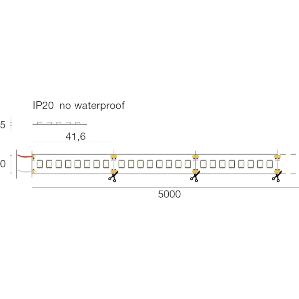 Strisce Led-Gea Luce Striscia led bobina 5mt 18w-mt 4000k 24vdc