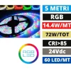 Strisce Led-Selezionato da Mazzolaluce Striscia led rgb per esterno bobina 5 mt 14,4w-mt ip67 24vdc cri85