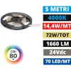 Strisce Led-Gea Luce Striscia led 24vdc 14,4w-mt 4000k bobina 5 mt