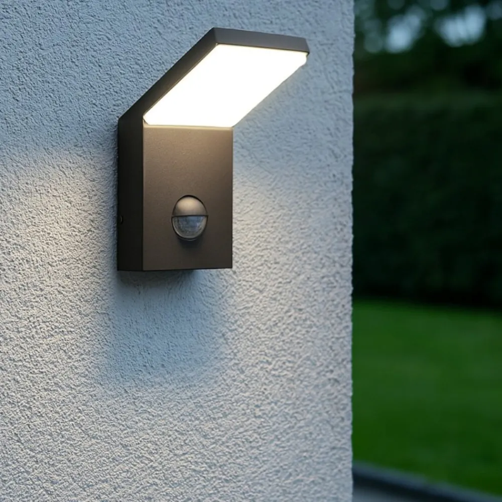 Applique Da Esterno-Ideal Lux Style ap applique da esterno antracite led 3000k sensore di movimento