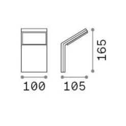 Applique Da Esterno-Ideal Lux Style ap 3000k applique per esterno grigio ip54