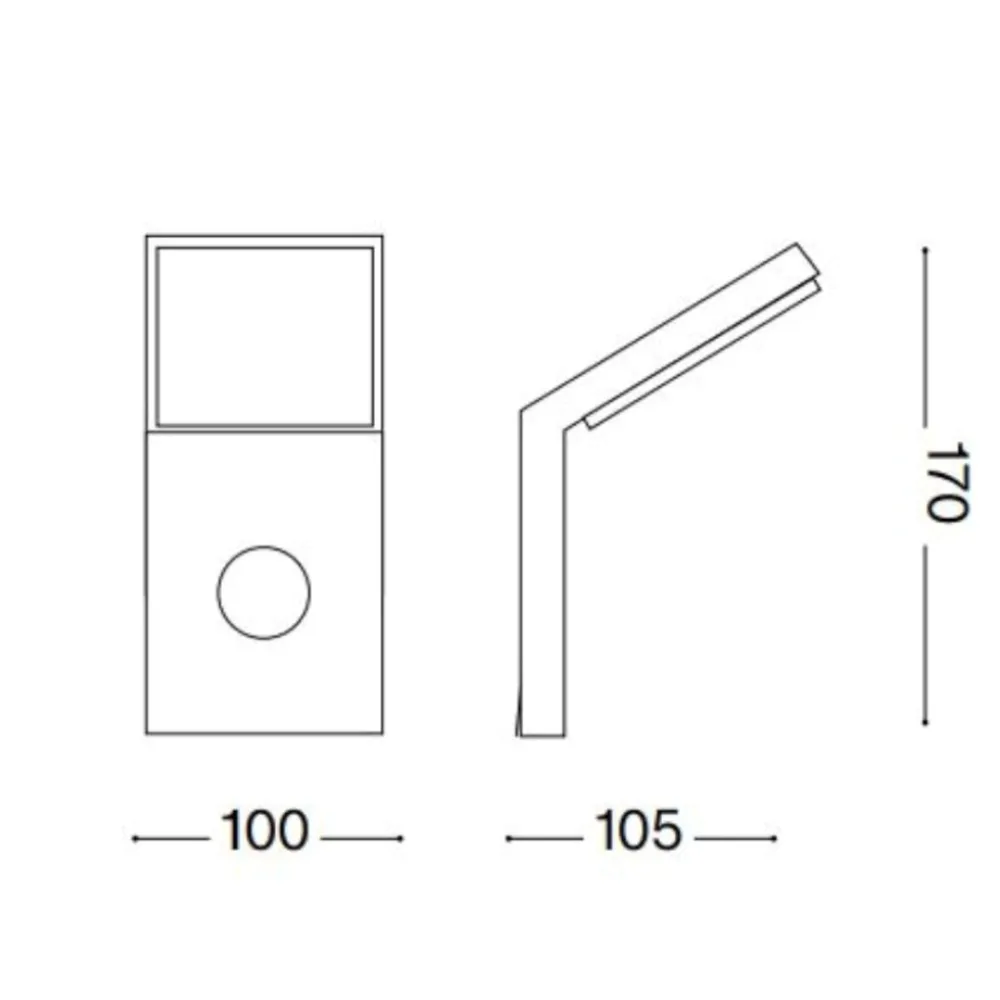 Applique Da Esterno-Ideal Lux Style ap sensor 4000k applique da esterno bianco led 4000k sensore di movimento