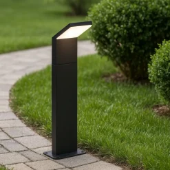 Lampioni Da Giardino-Ideal Lux Style pt h050 4000k lampioncino da giardino nero moderno