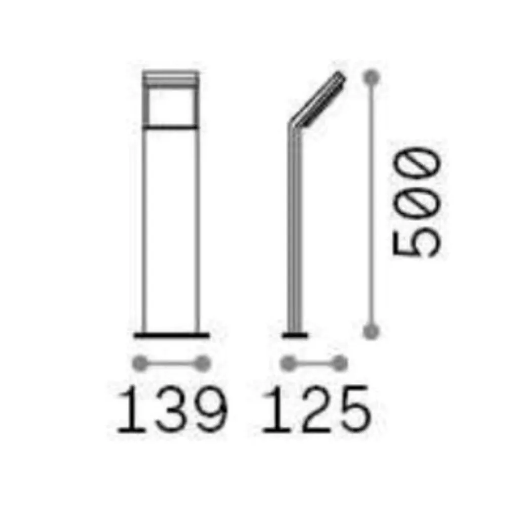 Lampioni Da Giardino-Ideal Lux Style pt h050 3000k lampioncino marrone