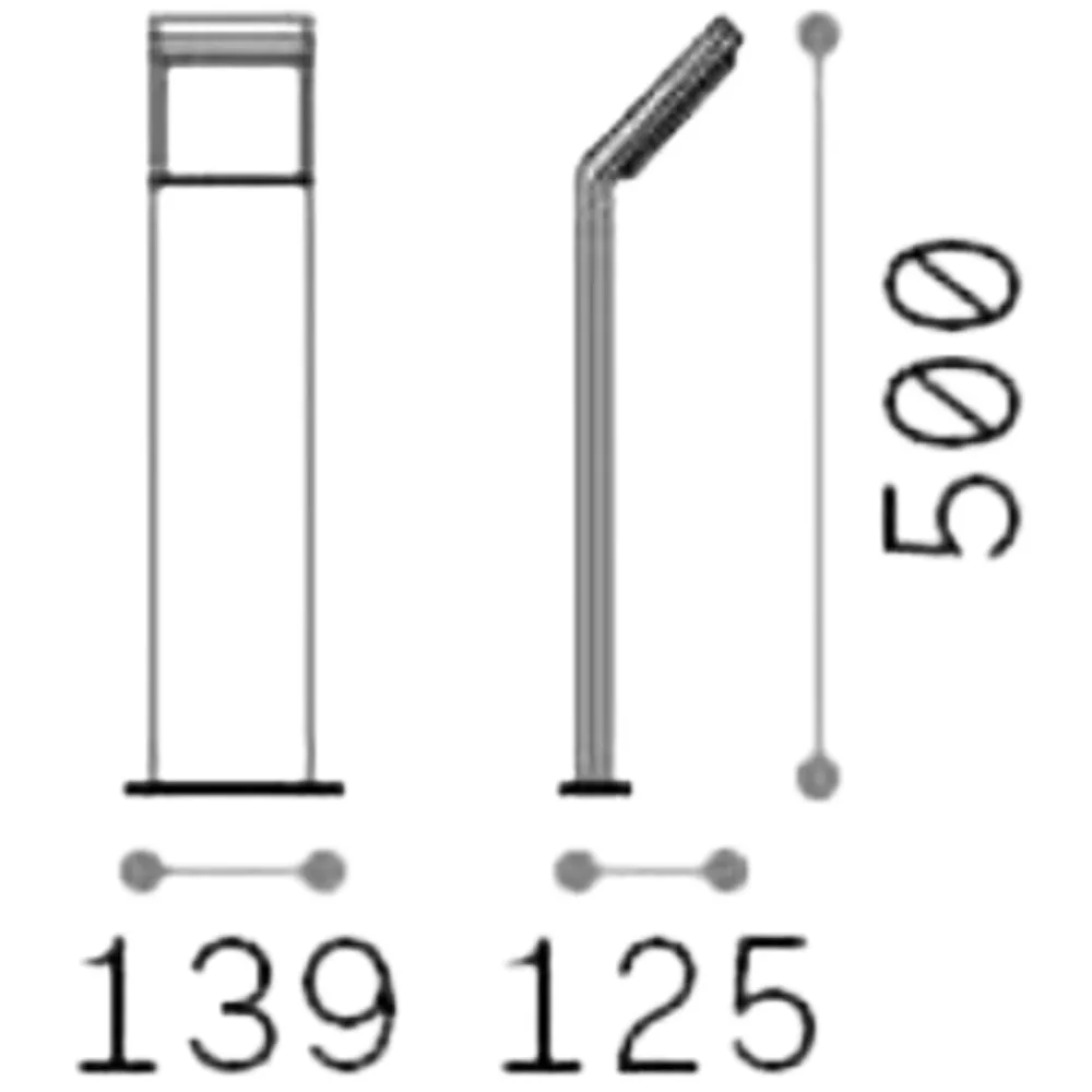 Lampioni Da Giardino-Ideal Lux Style pt h050 4000k lampione da giardino marrone