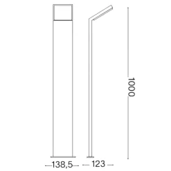 Lampioni Da Giardino-Ideal Lux Style pt h100 3000k lampione led da giardino marrone