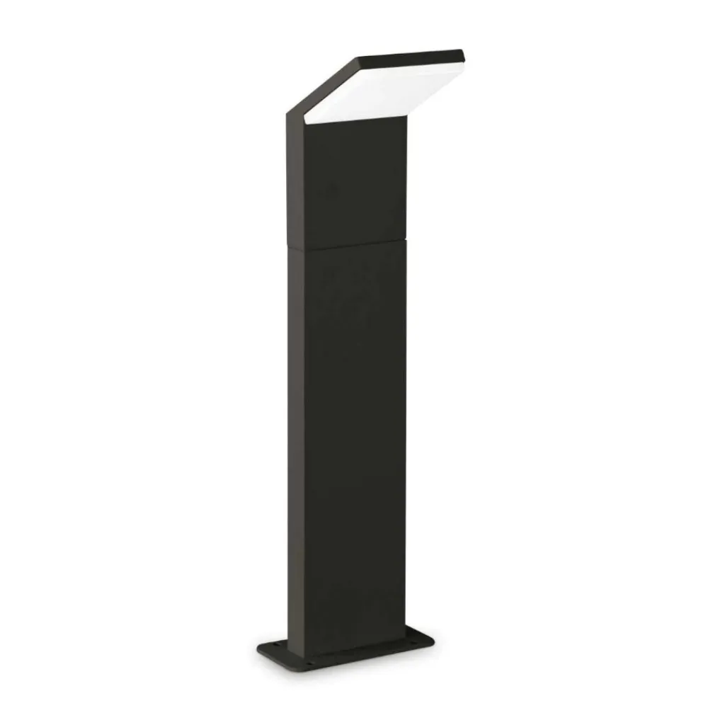 Lampioni Da Giardino-Ideal Lux Style pt h050 3000k ideal ux lampioncino nero per giardino moderno