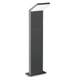 Lampioni Da Giardino-Ideal Lux Style pt h050 lampione da esterno antracite led 9w 3000k