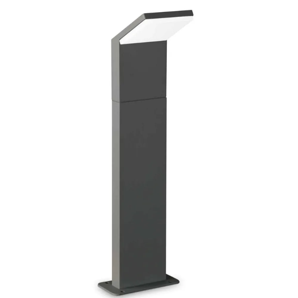 Lampioni Da Giardino-Ideal Lux Style pt h050 lampione da esterno antracite led 9w 3000k