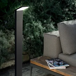 Lampioni Da Giardino-Ideal Lux Style pt h100 lampione da giardino led 9w 4000k antracite