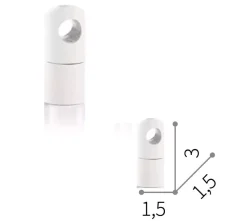 Accessori-Ideal Lux Supporto singolo reggicavo sospensione bianco