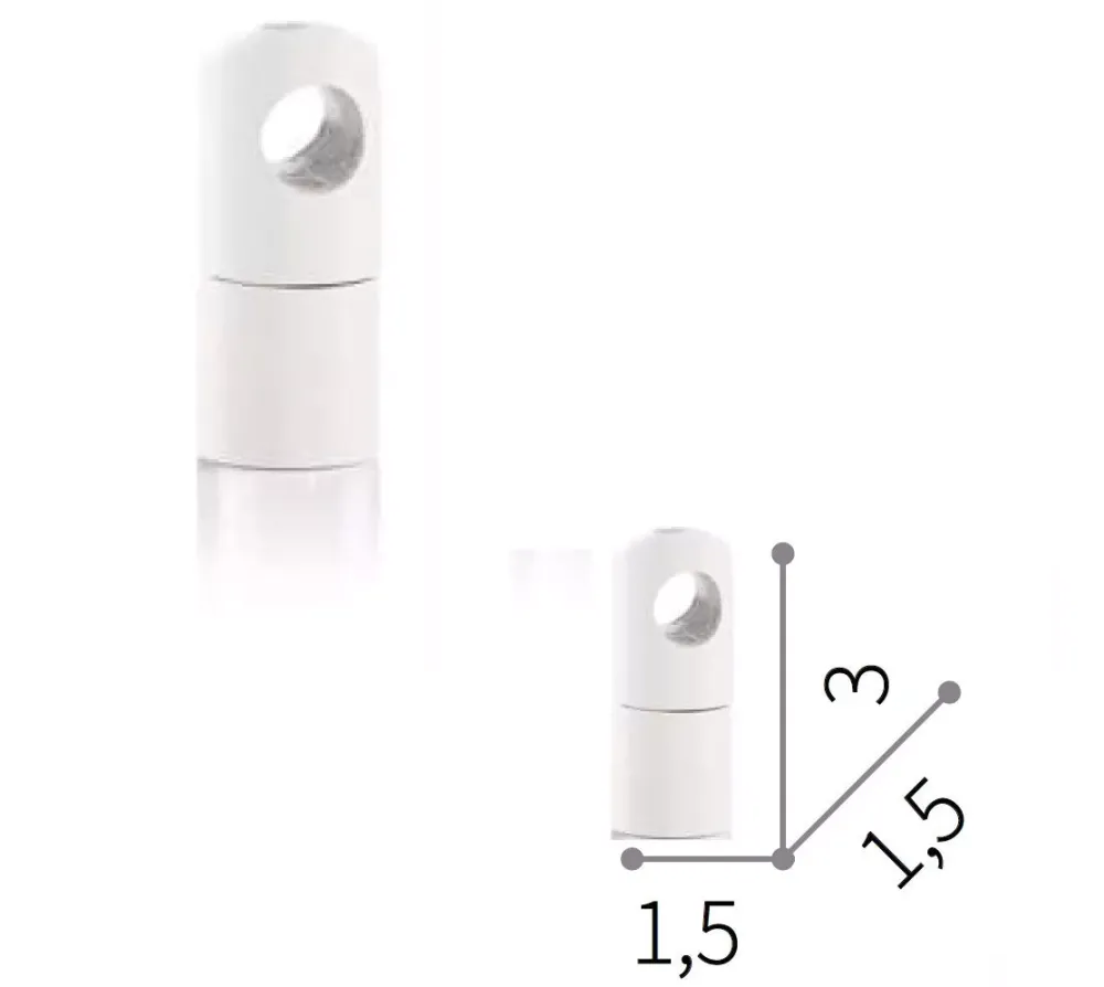 Accessori-Ideal Lux Supporto singolo reggicavo sospensione bianco