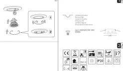 Faretti Da Incasso-Ideal Lux Swing fi box 3 faretti da incasso per controsoffitto orientabile nickel tondo