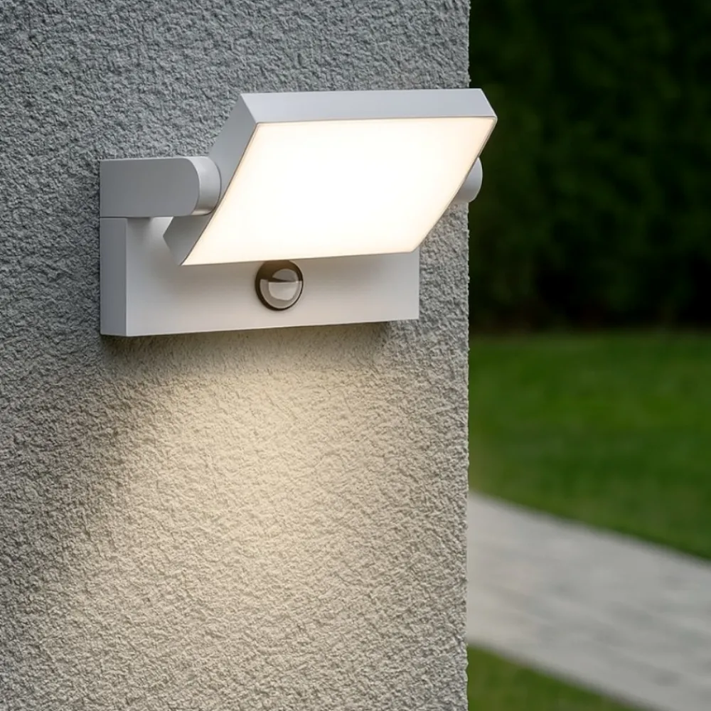 Applique Da Esterno-Ideal Lux Swipe ap sensor applique da esterno led 3000k bianco con sensore