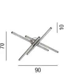 Plafoniere Moderne-Perenz Illuminazione Syncro plafoniera led 58w cct moderna