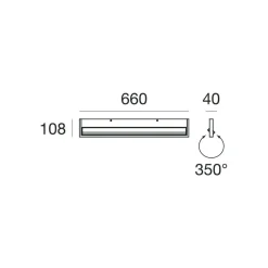 Applique Da Parete-Stilnovo Tablet applique led bianco parabola girevole 19w 3000k