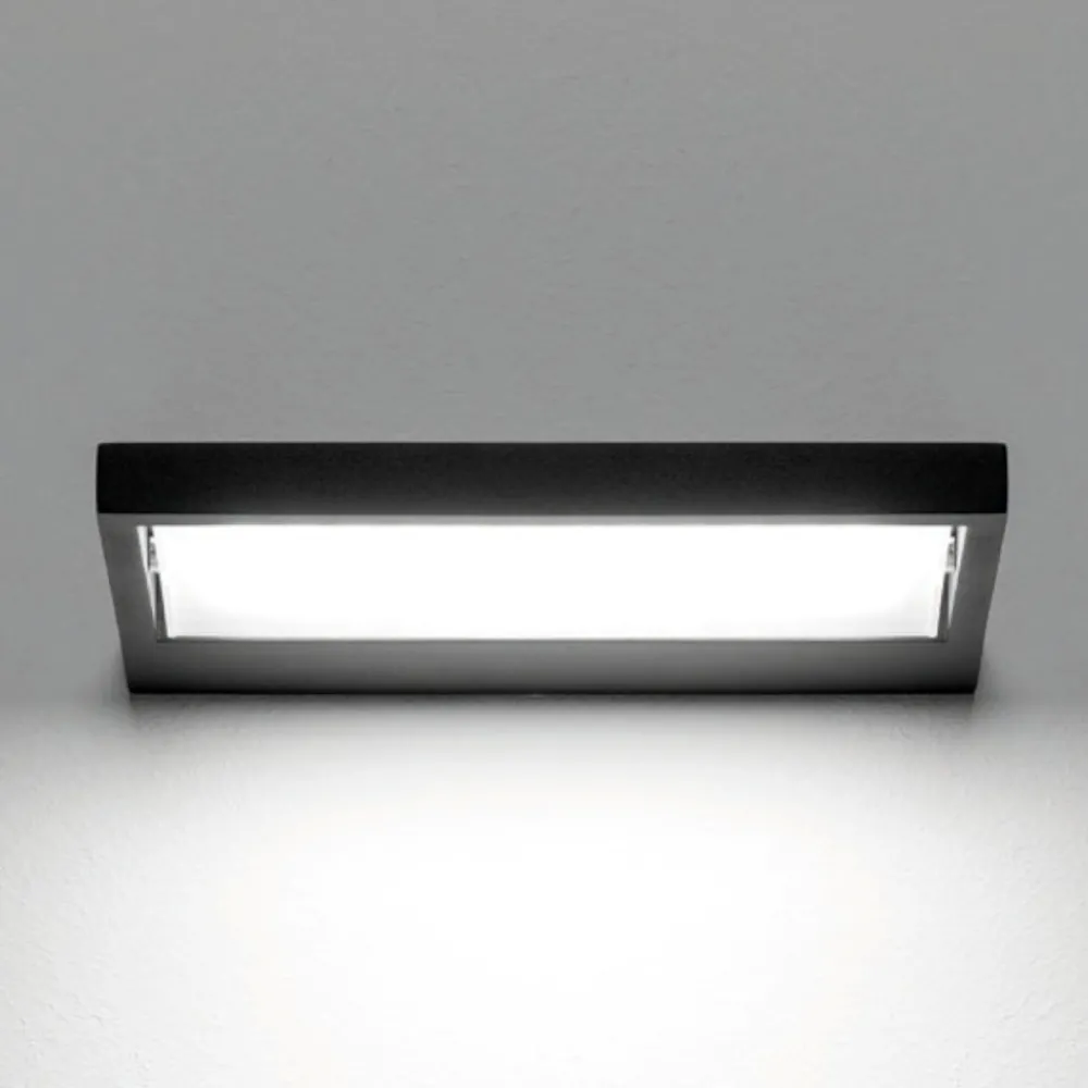 Applique Da Parete-Stilnovo Tablet applique led 19w 3000k nera parabola orientabile moderno