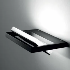 Applique Da Parete-Stilnovo Tablet applique led 19w 3000k nera parabola orientabile moderno