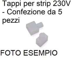 Strisce Led-Selezionato da Mazzolaluce Tappi per strip 230v - confezione da 5 pezzi