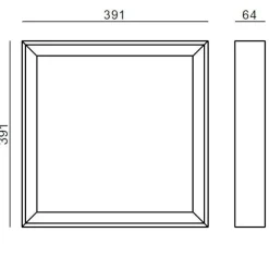 Plafoniere Moderne-Linea Light Tara plafoniera led 26w 3000k bianca quadrata