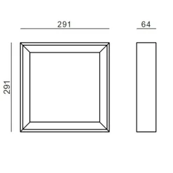 Plafoniere Moderne-Linea Light Tara plafoniera quadrata led bianca 3000k 30cm