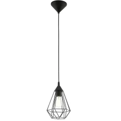 Lampade A Sospensione-Eglo Tarbes lampada a sospensione metallo nera