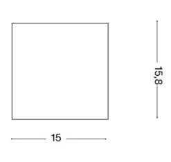 Faretti Da Esterno-Ideal Lux Techo pl1 big faretto da esterno ip54 cubo nero