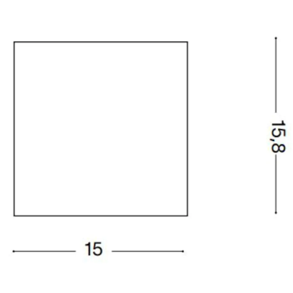 Faretti Da Esterno-Ideal Lux Techo pl1 big faretto da esterno ip54 cubo bianco per soffitto