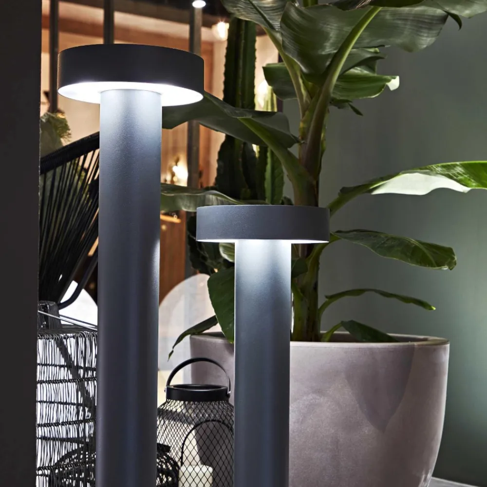 Lampioni Da Giardino-Ideal Lux Tesla pt4 h60 lampe lampione da giardino antracite