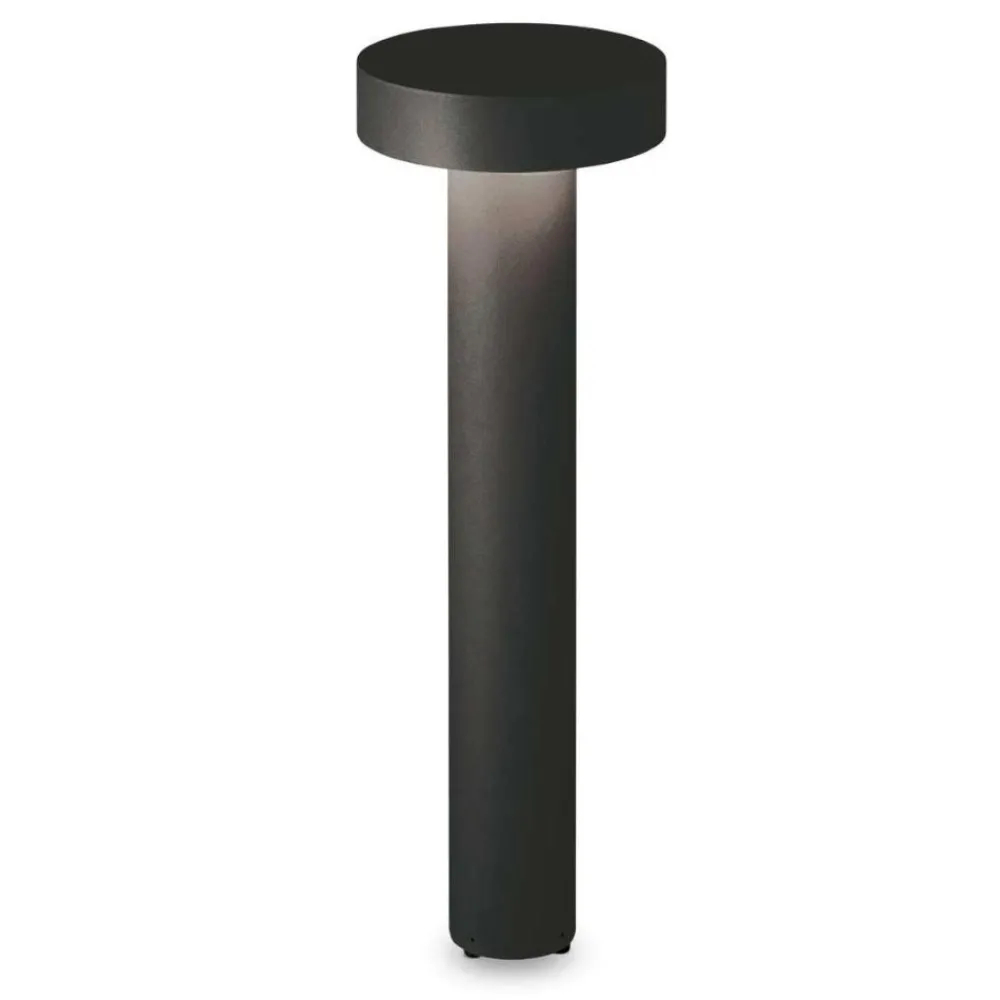 Lampioni Da Giardino-Ideal Lux Tesla pt4 h60 lampione nero da esterno ip44 circolare