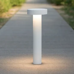 Lampioni Da Giardino-Ideal Lux Tesla pt4 h60 lampioncino da giardino bianco