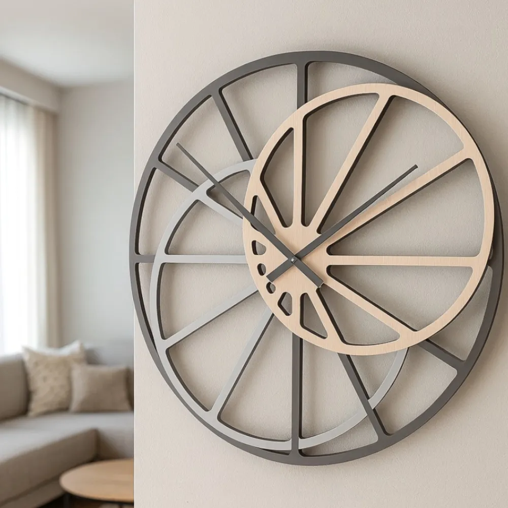 Orologi Da Parete Moderni-Selezionato da Mazzolaluce Theresa grande orologio 95cm moderno da muro rovere decape'