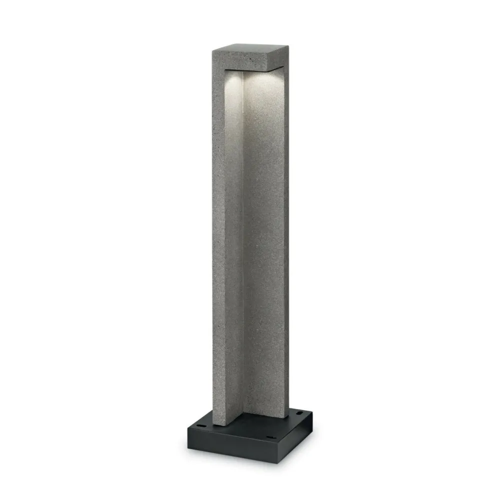 Lampioni Da Giardino-Ideal Lux Titano pt h74 lampione da giardino effetto granito led 7w 4000k