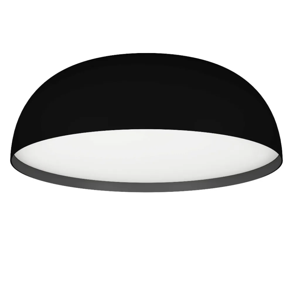 Plafoniere Moderne-Eglo Tollos z plafoniera moderna smart nera led rgb da 2700k a 6500k