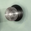 Applique Da Parete-Ondaluce Tondo lampade da parete soffitto nero sfera vetro fume