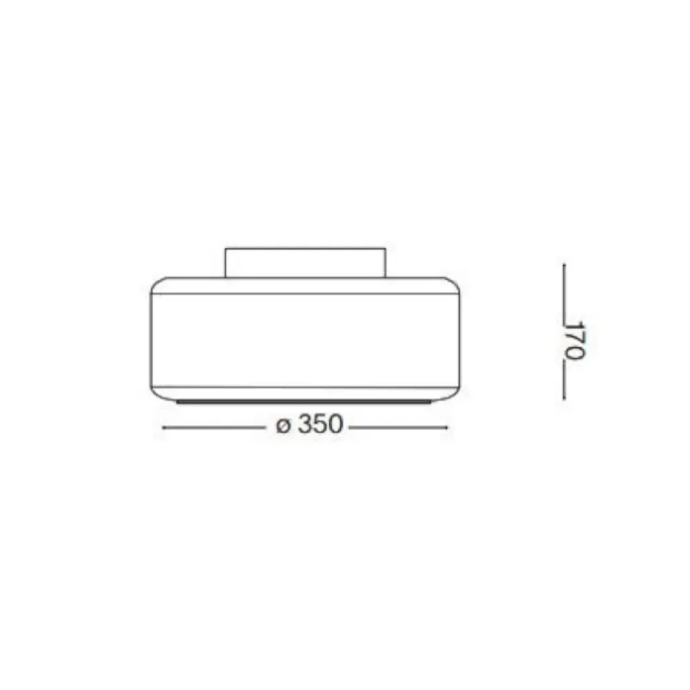 Plafoniere Moderne-Ideal Lux Topico pl d35 plafoniera tonda moderna vetro led 3000k