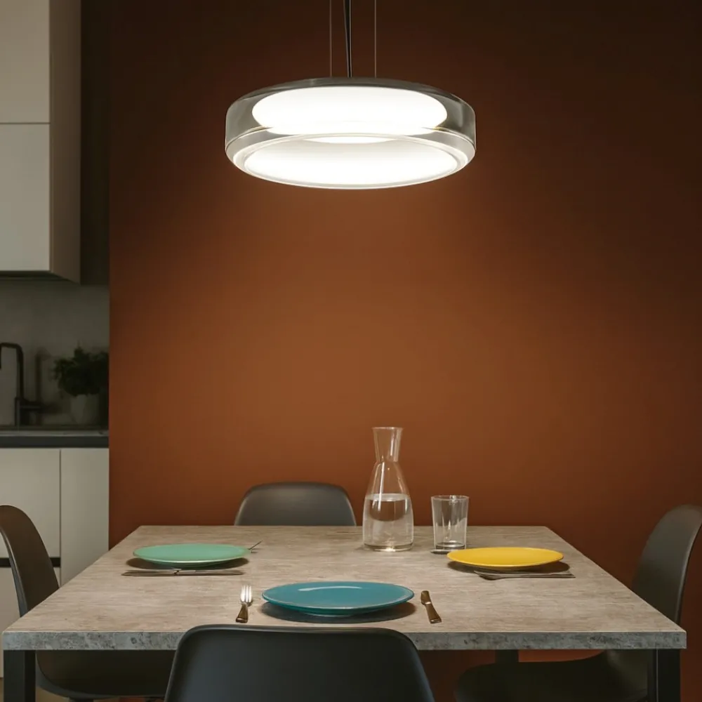 Lampadari Moderni-Ideal Lux Topico sp d45 lampadario moderno veetro led